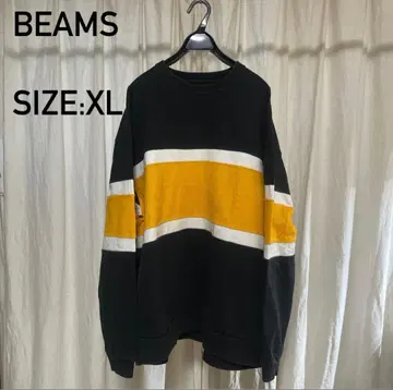 [ BEAMS ] 빔즈 상의 맨투맨 블랙 캐주얼 트레이닝복