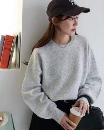 aga 벌룬 슬리브 니트