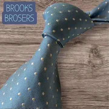 브룩스브라더스 스카이블루 도트 무늬 실크 넥타이