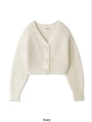 lilybrown 릴리 브라운 비쥬 리본 니트 가디건 아이보리