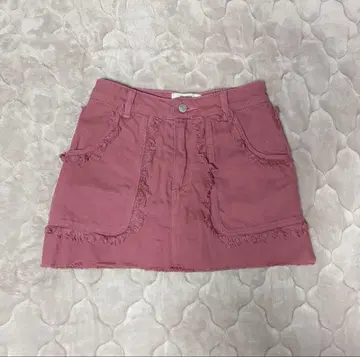 jouetie 프린지 타이트 스커트 핑크