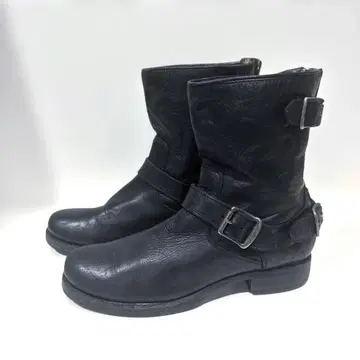 FRYE 플라이 엔지니어 부츠 천연 가죽 지퍼 사양 블랙