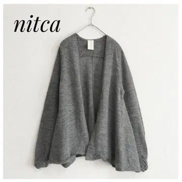 nitca 울 알파카 니트 가디건 그레이 니토카 FREE