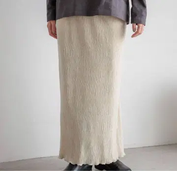 LOWRYS FARM 벨로아 타이트 스커트 화이트 FREE 사이즈