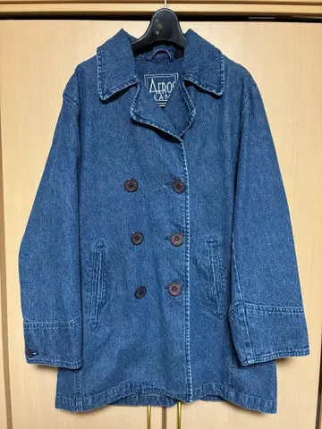 AEROS JEANS 더블 브레스트 데님 자켓