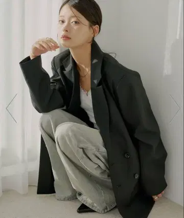 Chico 빅 숄더 루즈 정장 자켓