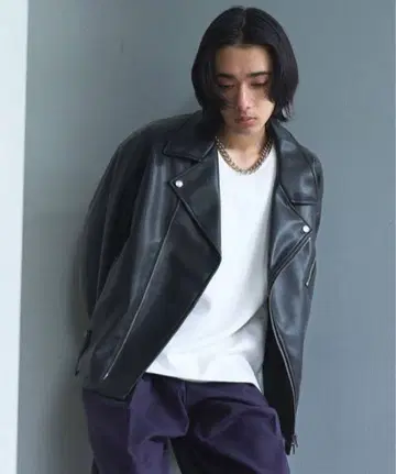 HARE 가죽 숏 더블 라이더스