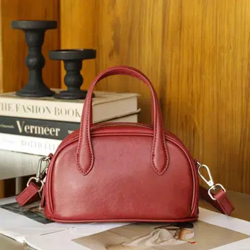 미니 보스턴 백 숄더 포함 핸드백 앤티크 레드