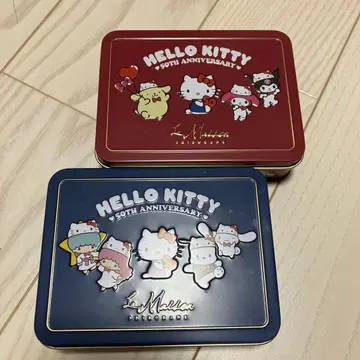 헬로키티 50주년 초콜릿 캔만 빨간색 & 파랑