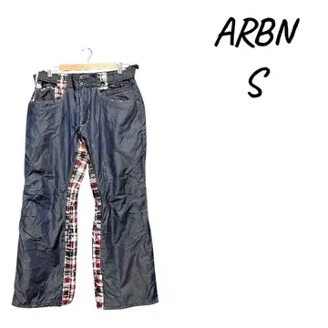 ARBN 데님 체크 무늬 팬츠 S 스포츠 웨어