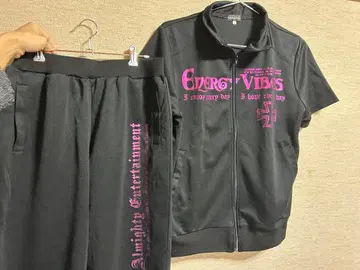 남성용 블랙 저지 셋업 y2k L 사이즈