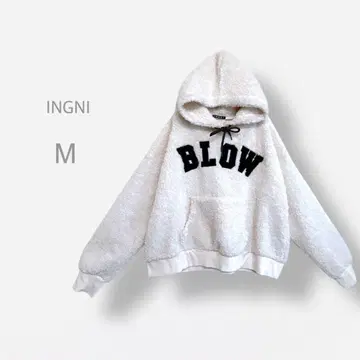 [ INGNI ] 복슬복슬 두툼한 후드티 플리스 드롭 숄더 빅 루즈