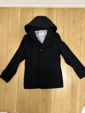 BEAUTY&YOUTH 후드 부착 블랙 코트