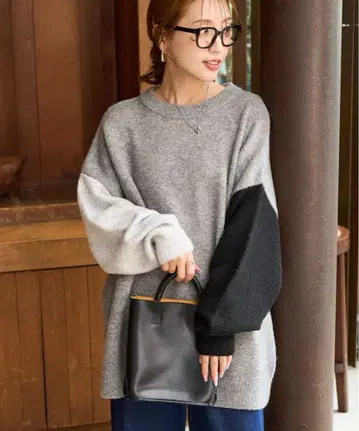 새상품 택 포함 소매 클레이지 오버 니트 풀오버 프릭스스토어