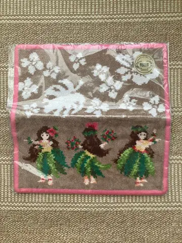 페이러 손수건 마나마나 테두리 핑크 한정판