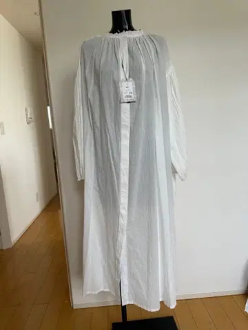 화이트 롱 셔츠 원피스