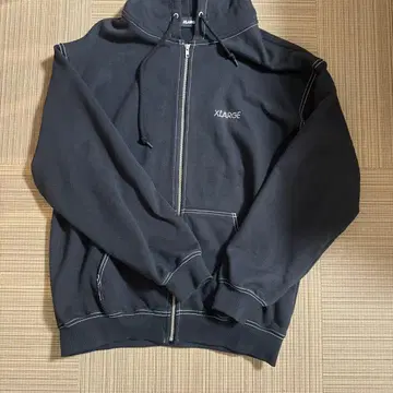 XLARGE 풀 집업 후드티 블랙