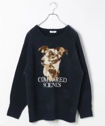 LEPSIM 렙심 5게이지 도그 자카드 풀오버 니트