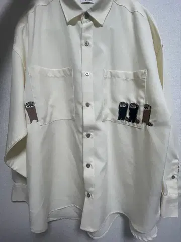 graniph 그라니프 이카쿠 긴팔 셔츠 아이보리