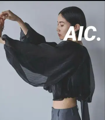 AIC. 오간자 벌룬 숏 블루종