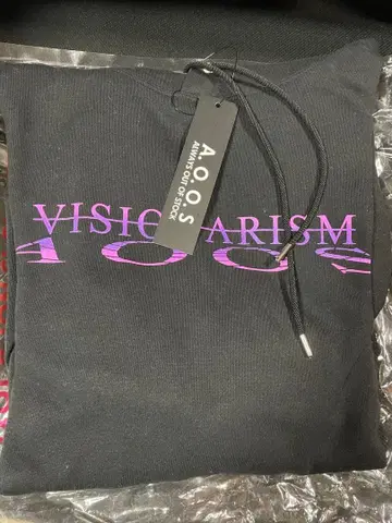VISIONARISM A.O.O.S 블랙 후드티 S