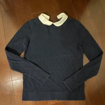 Brooks Brothers 네이비 스웨터 둥근 카라