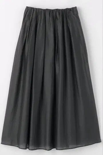 시어 개더 스커트 그레이 플레어 스커트