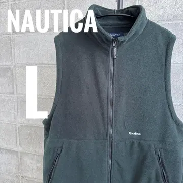 [ Nautica ] 리사이클 플리스 베스트 L 그린 새상품급