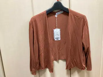 [ 이탈리아제 수입 ] [ 미사용 ] 브라운 7부 소매 가디건