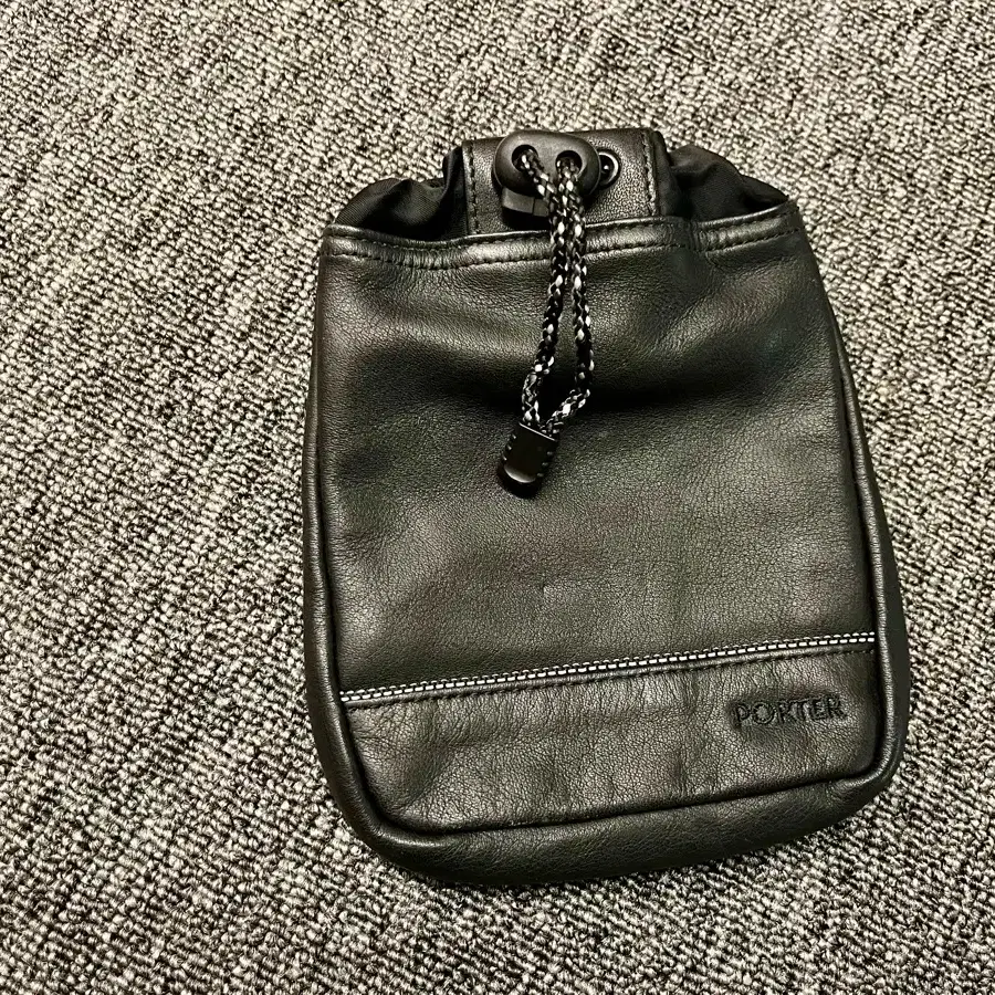 Porter Black Drawstring Pouch Bag