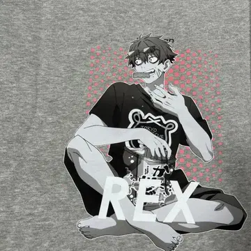 [새상품] 그리드맨 유니버스 후드티 그레이 L REX 그려내림