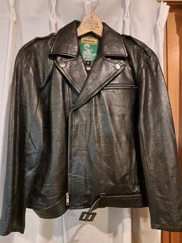 블랙 더블 라이더 자켓