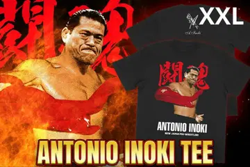 신일본 프로레슬링 안토니오 이노키 T셔츠 투혼 시동 XXL