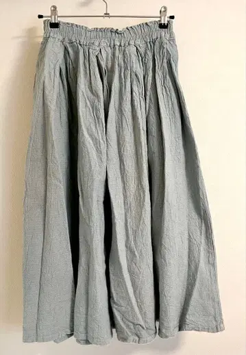 젠 선생님의 일상복 두꺼운 소재 롱 스커트 스카이블루