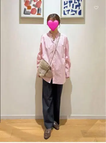 그린 라벨 릴랙싱 프릴 넥 블라우스 XS 숏