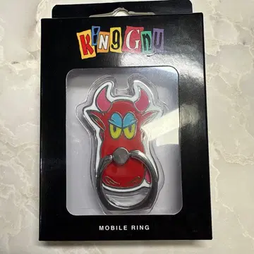 KING GNU 모바일 반지 소 머리 스마트폰 링 빨간색