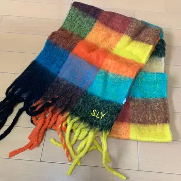 SLY SHAGGY CHECK 스톨