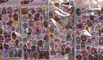 러브러브 labubu 모자 꽁지 씰 드롭 4종 세트