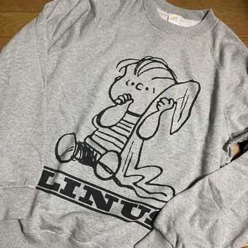 빈티지 피넛 라이너스 sportswear제 맨투맨 그레이