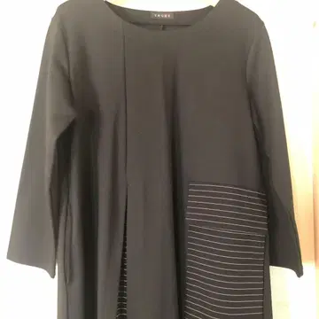 [ TRUBE ] 블랙 튜닉 긴팔 포켓 부착