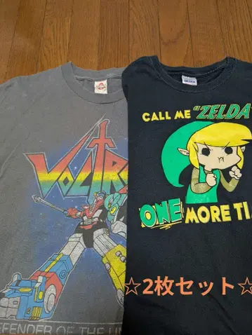 볼트론 & 젤다 셔츠 USA제 구제 의류