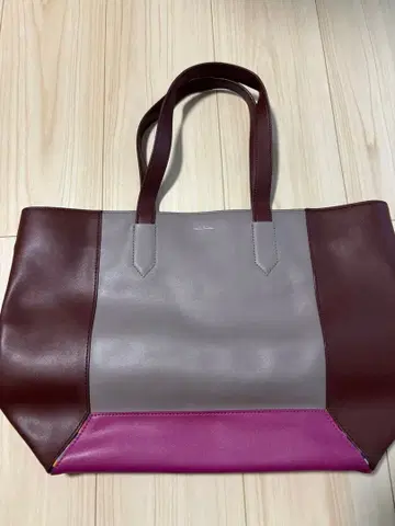 폴 스미스 토트백 와인 레드