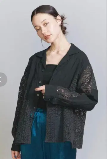 beauty&youth 유나이티드 애로우즈 도킹 레이스 셔츠