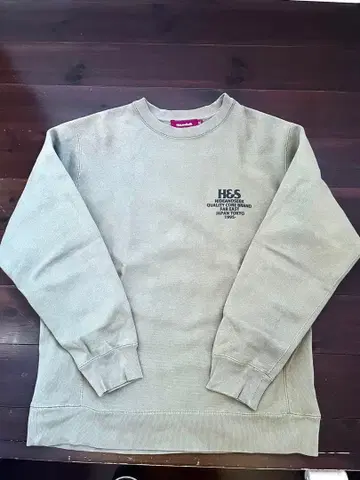 hideandseek 그린 맨투맨 루즈핏 used 새상품급