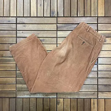 90s LANDS' END 와이드 실루엣 투 턱 코듀로이 팬츠