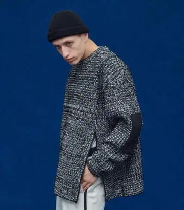 UNITED TOKYO 지퍼 아지메 오버 사이즈 풀오버 니트