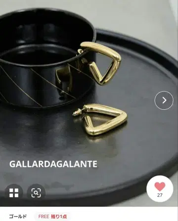 GALLARDAGALANTE 후프 트라이앵글 귀걸이