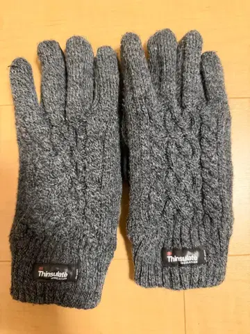 SHIPS Thinsulate 케이블 짜임 장갑 그레이