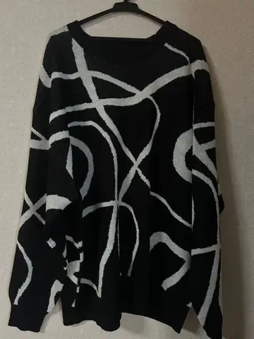 myuwa 추상 무늬 오버 사이즈 니트 3L