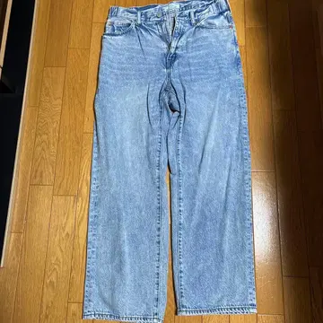 라이트 블루 데님 와이드 레그